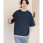 メンズ 「GLOBAL WORK」 半袖Tシャツ SMALL ブルー