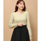 ニット セーター 2023秋冬新作ケーブルビジューチェーンニット/MM348312 レディース