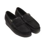 ローファー Clarks WallabeeLoafer Black Sde / クラークス ワラビー ローファー レディース