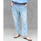 ジーンズ デニム デニムパンツ スリークォーターワークパンツ レディース