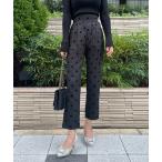 パンツ フロッキードットハイウエストパンツ レディース