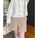 パンツ タックショートパンツ レディース