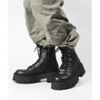 ブーツ 厚底レースアップブーツ/STEV