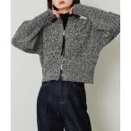 ニット クルーネックジップセーター レディース