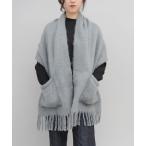 マフラー ストール ポケット付き ブークレ ボリューム ショール マフラー レディース メンズ