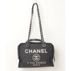 「CHANEL」 ドーヴィル ボーリングバッグ - ネイビー レディース