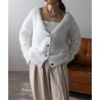 カーディガン アルパカタッチディープVカーディガン レディース