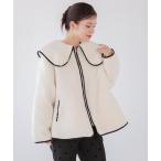 ショッピング限定商品 コート アウター 「ZOZO限定商品」ビッグカラーテントラインパイピングボアアウター レディース