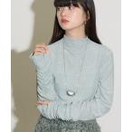 レディース tシャツ Tシャツ グリッターシャーリングカフフィンガーホールトップス