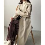 トレンチコート コート スリーブニットトレンチコート レディース