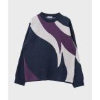 セーター ニット 7GG Double ジャガードクルーネックニット メンズ