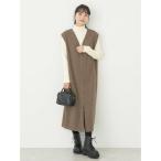 ワンピース 圧縮ニットZIPジャンスカ