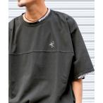 ショッピングレトロ tシャツ Tシャツ メンズ 「JaVa ジャバコラボ」レトロモダンな大人カジュアルTee。Tシャツワンポイントハンド刺繍ピグメントTシャツ