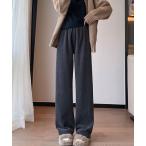 スウェットパンツ ジャージ 裏起毛 ケーブル柄コーデュロイストレートスウェットパンツ レディース