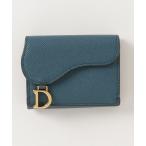 「Christian Dior」 サドル コンパクトウォレット - ブルー レディース