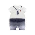 ベビー服 ロンパース セーラーカラーショートオール