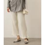 パンツ Arinomama 綿100%ワッフル ストレートパンツ レディース