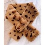 ショッピングダルメシアン マフラー ストール レディース ダルメシアン柄フェイクファーティペット レディース