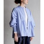 ブラウス シャツ ブザム切り替え ボリュームスリーブブラウス レディース