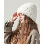 ニット帽 ニットキャップ 「float」ふわふわ フェイクファー ニット帽 レディース