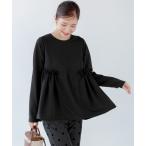 tシャツ バルーン切り替えペプラムトップス レディース