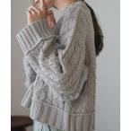 ニット セーター ラビットファーショートニット レディース