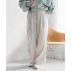 パンツ ジップワイドパンツ　987523 レディース