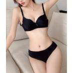 ブラジャー ショーツセット 「SETUP7」リボン/刺繍ブラ＆ショーツセット 2点セット B75/C70 サイズ KNF049