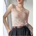 キャミソール 「SETUP7」カップ付きベロアライクキャミソール KNF049　