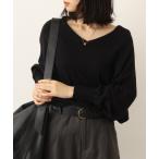 ニット セーター atONE Vネックドルマン綿ニット プルオーバー セーター レディース