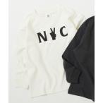 tシャツ デビラボ プリント袖リブ 長袖Tシャツ キッズ 子供服 男の子 女の子