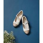 ショッピングバレエシューズ バレエシューズ 「18-20cm」「CEREMONY STYLE」リボン付きラメヒールパンプス キッズ 子供 女の子
