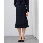 スカート ミックスツイードバックフレア スカート