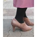 タイツ ベタ編み　なめらかウールタイツ レディース