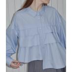 ブラウス シャツ asymmetry frill shirt/アシンメトリーフリルシャツ レディース