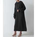 ワンピース Aラインロングニットワンピース