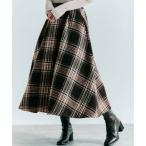 スカート ツイード チェック フレア スカート
