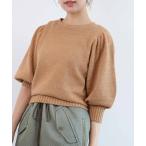 ニット セーター ホールガーメント パフスリーブニット レディース