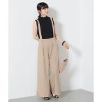 スラックス パンツ BEAMS HEART / サスペンダー付き ワイドパンツ レディース