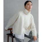 ニット セーター 「洗える」ウールカシミヤ ニットポンチョ レディース