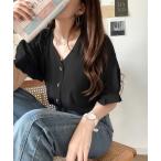 tシャツ スタイリッシュな大人トップス。綿100%前後2wayスティックボタンシルケットカットソー レディース