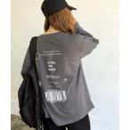 tシャツ バックプリントルーズロンT レディース