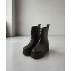 ブーツ LOVEHUNTER 厚底 フロントジップ トリプルソール ショートブーツ レディース メンズ