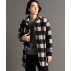 ショッピングブロック ステンカラーコート コート ブロックチェックブークレー バルカラーコート メンズ