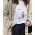 tシャツ ウサギプリントロンT レディース