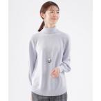 ニット セーター 「ウォッシャブル」ミックスウールホールガーメントチュニックニット レディース