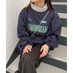 トレーナー スウェット 「低身長サイズあり」ボーダータートル付きスウェット レディース