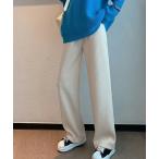 パンツ 裏起毛コーデュロイワイドパンツ レディース