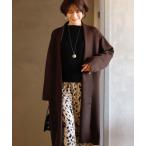 カーディガン 季節の変わり目にコート仕立てニットロングカーディガン レディース レディース