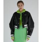 スタジャン フェイクレザースタジャンブルゾン / Fake Leather Stadium Blouson レディース